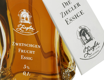 Ziegler Zwetschgen Fruchtessig, im Zerstäuber, 5% Säure - 100 ml - Flasche Ziegler Zwetschgen Fruchtessig, im Zerstäuber, 5% Säure - 100 ml - Flasche