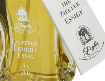 Ziegler Quitten Fruchtessig, im Zerstäuber, 5% Säure - 100 ml - Flasche Ziegler Quitten Fruchtessig, im Zerstäuber, 5% Säure - 100 ml - Flasche