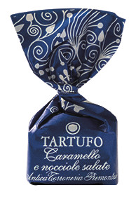 Tartufi dolci caramello e nocciole sal., sacchetto, Weiße Schokol.trüffel m. Karamell+ges.Haseln., Btl, Antica Torroneria Piemontese - 200 g - Beutel