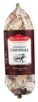 Salame con cinghiale, Salami mit Wildschweinfleisch, Falorni - ca. 150 g - Stück Salame con cinghiale, Salami mit Wildschweinfleisch, Falorni - ca. 150 g - Stück