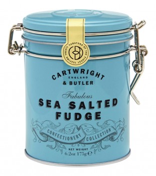 Salted Caramel Fudge, blue tin, Weichkaramell mit Butter und Meersalz, blaue Dose, Cartwright & Butler - 175 g - Dose Salted Caramel Fudge, blue tin, Weichkaramell mit Butter und Meersalz, blaue Dose, Cartwright & Butler - 175 g - Dose