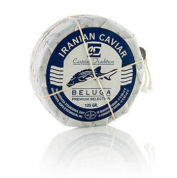 Beluga-kaviaari Malossol, vom Hausen huso huso, vesiviljely Iran - 125 g - voi