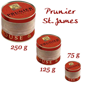 Prunier Kaviar St. James vom Caviar House & Prunier (Acipenser baerii) - 250 g - Originaldose mit Gummi Prunier Kaviar St. James vom Caviar House & Prunier (Acipenser baerii) - 250 g - Originaldose mit Gummi
