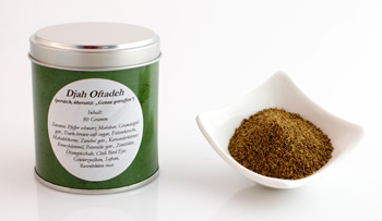Djah Oftadeh, Gewürzzubereitung, Altes Gewürzamt, Ingo Holland - 80 g - Dose Djah Oftadeh, Gewürzzubereitung, Altes Gewürzamt, Ingo Holland - 80 g - Dose