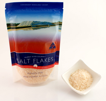 Murray River Salz - Pink Salt Flakes, rosa Solesalz-Flakes, aus Australien - 150 g - Beutel
