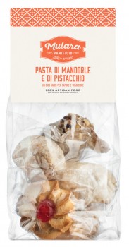 Paste di mandorla e pistacchio, Gebäckmischung, Mulara - 200 g - Packung Paste di mandorla e pistacchio, Gebäckmischung, Mulara - 200 g - Packung