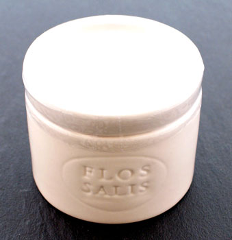 Tisch-Salz-Gefäß Flos Salis®, klein, rund, Flor de Sal-Auslese - 100 g - Lose Tisch-Salz-Gefäß Flos Salis®, klein, rund, Flor de Sal-Auslese - 100 g - Lose