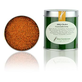BBQ Chicken, Gewürzzubereitung für Huhn, Altes Gewürzamt, Ingo Holland - 100 g - Dose BBQ Chicken, Gewürzzubereitung für Huhn, Altes Gewürzamt, Ingo Holland - 100 g - Dose