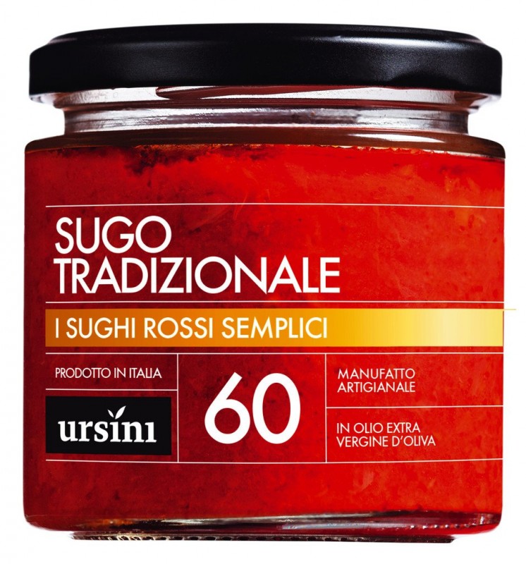 Klassische Tomatensauce, Sugo Tradizionale, Ursini - 212 ml - Glas Klassische Tomatensauce, Sugo Tradizionale, Ursini - 212 ml - Glas