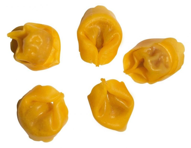 Cappelletti al prosciutto crudo, Frische Eiernudeln mit Schinken, Pasta Fresca Rossi - 1.000 g - Packung Cappelletti al prosciutto crudo, Frische Eiernudeln mit Schinken, Pasta Fresca Rossi - 1.000 g - Packung