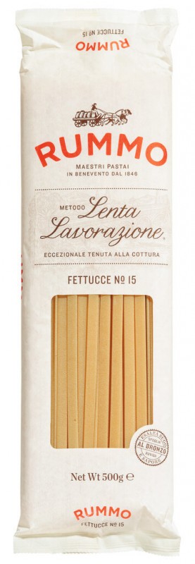Fettucce, Le Classiche, durum hvede semulje pasta, rummo - 500 g - karton