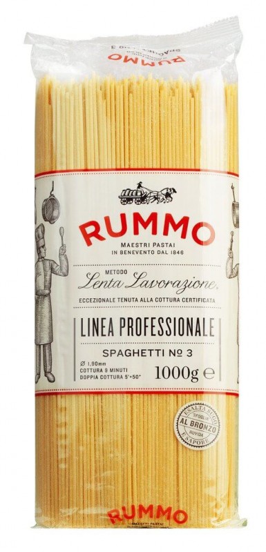 Spaghetti, Le Classiche, durum wheat semolina pasta, rummo - 1 kg - carton