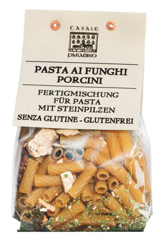 Pasta ai funghi porcini, Nudelmischung mit Steinpilzen, glutenfrei, Casale Paradiso - 250 g - Beutel Pasta ai funghi porcini, Nudelmischung mit Steinpilzen, glutenfrei, Casale Paradiso - 250 g - Beutel