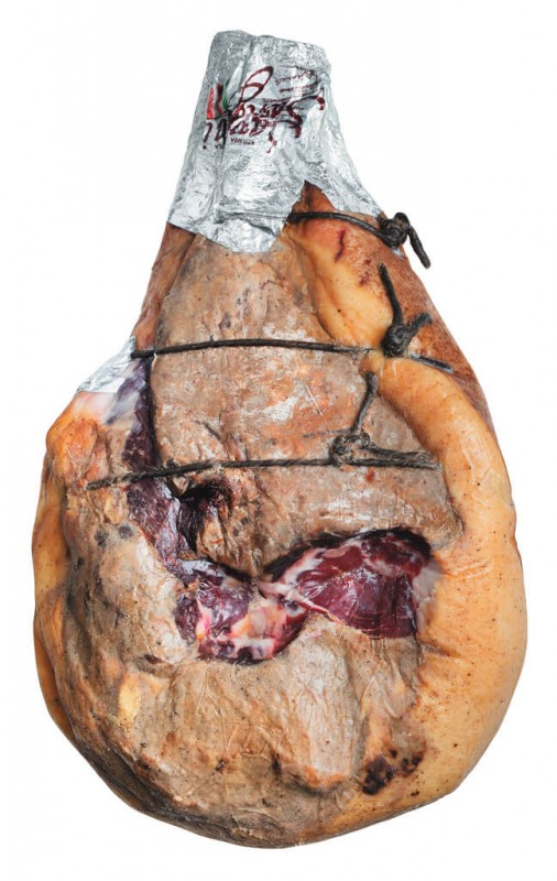 Luftgetrockneter Schinken, entbeint, Bio, Prosciutto di Cinta Senese, s.osso + sv, biologico, Savigni - ca. 6,5 kg - kg Luftgetrockneter Schinken, entbeint, Bio, Prosciutto di Cinta Senese, s.osso + sv, biologico, Savigni - ca. 6,5 kg - kg