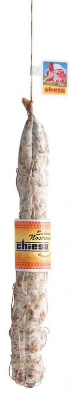 Salami, in a natural casing, Salame nostrano, Albino Chiesa - 800 g - kg Salami, in a natural casing, Salame nostrano, Albino Chiesa - 800 g - kg