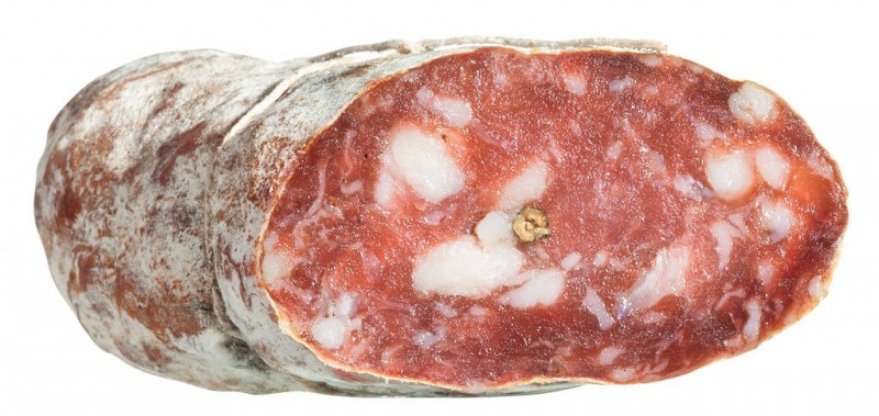Schweinesalami mit Rotwein u. Trüffelaroma, Dose, Turista al Tartufo, Tubo, Cascina Stella - 300 g - Stück Schweinesalami mit Rotwein u. Trüffelaroma, Dose, Turista al Tartufo, Tubo, Cascina Stella - 300 g - Stück