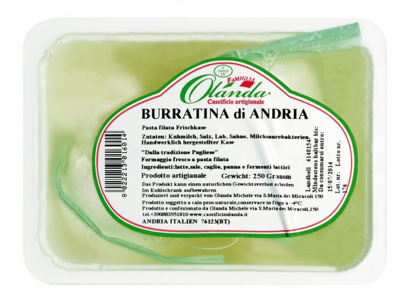 Verse kaas van koemelk, Burratina di Andria, Olanda - 250 g - kg