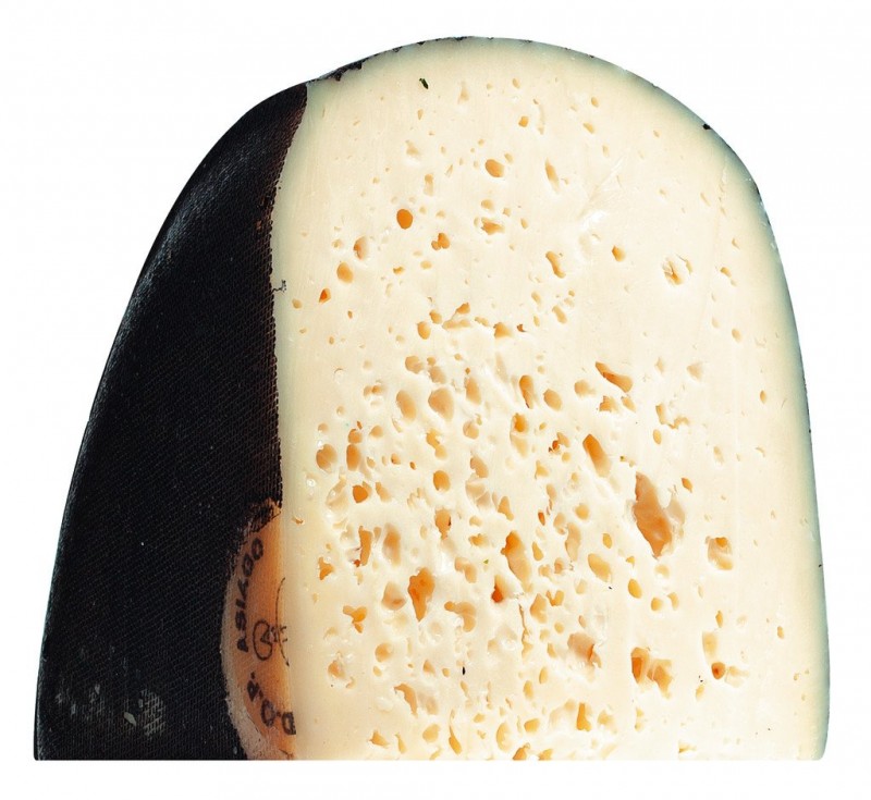 Asiago DOP, mezza forma, halvhård ost lavet af komælk, Castagna - ca. 6 kg - kg