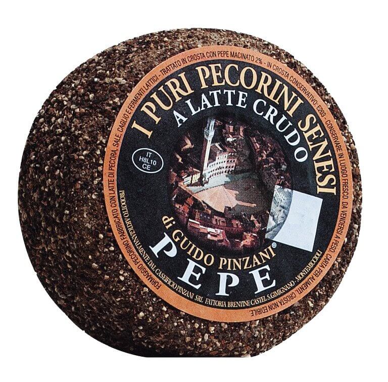 Tosckanischer Schafskäse mit Pfeffer, Pecorino al pepe, piccolo, Pinzani - ca. 0,4 kg - kg Tosckanischer Schafskäse mit Pfeffer, Pecorino al pepe, piccolo, Pinzani - ca. 0,4 kg - kg