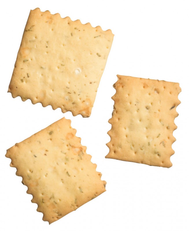 Quadrotti al rosmarino, savory biscuits with rosemary, viani - 200 g - bag