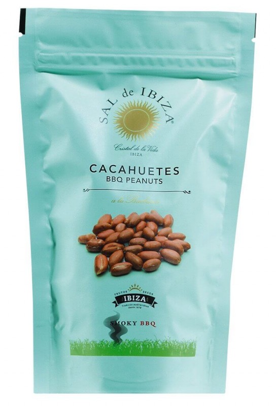 Cacahuetes - Smoky Barbeque, peanuts with Smoky BBQ, bags, Sal de Ibiza - 80 g - bag