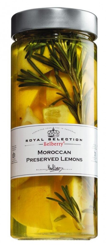 Morokkanske konserverede citroner, citroner i saltlage, Belberry - 625 g - glas