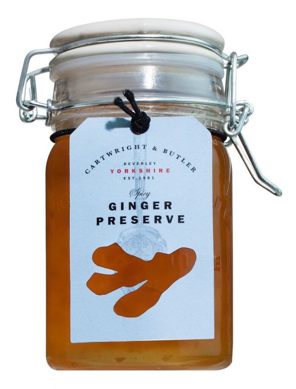 Ginger Preserve, Canned Ginger Preparation, Cartwright and Butler - 280 g - Glass