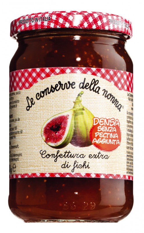 Confettura extra di fichi, confiture de figues extra, Le Conserve della Nonna - 340 g - Le verre