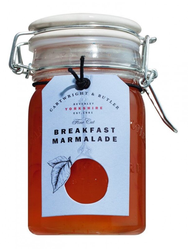 English Breakfast Marmelade, Orangenmarmelade, Cartwright & Butler - 280 g - Glas