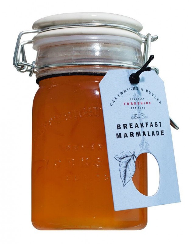 English Breakfast Marmelade, Orangenmarmelade, Cartwright & Butler - 280 g - Glas