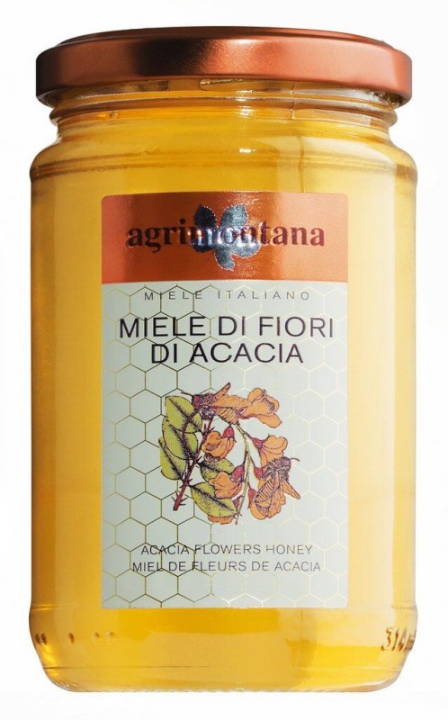 Miele di acacia, acacia honey, Agrimontana - 400 g - Glass