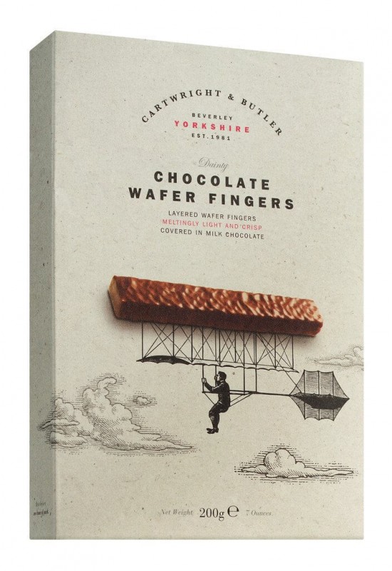Schokoladenwaffeln, Chocolate Wafer Fingers, Cartwright & Butler - 200 g - Packung Schokoladenwaffeln, Chocolate Wafer Fingers, Cartwright & Butler - 200 g - Packung