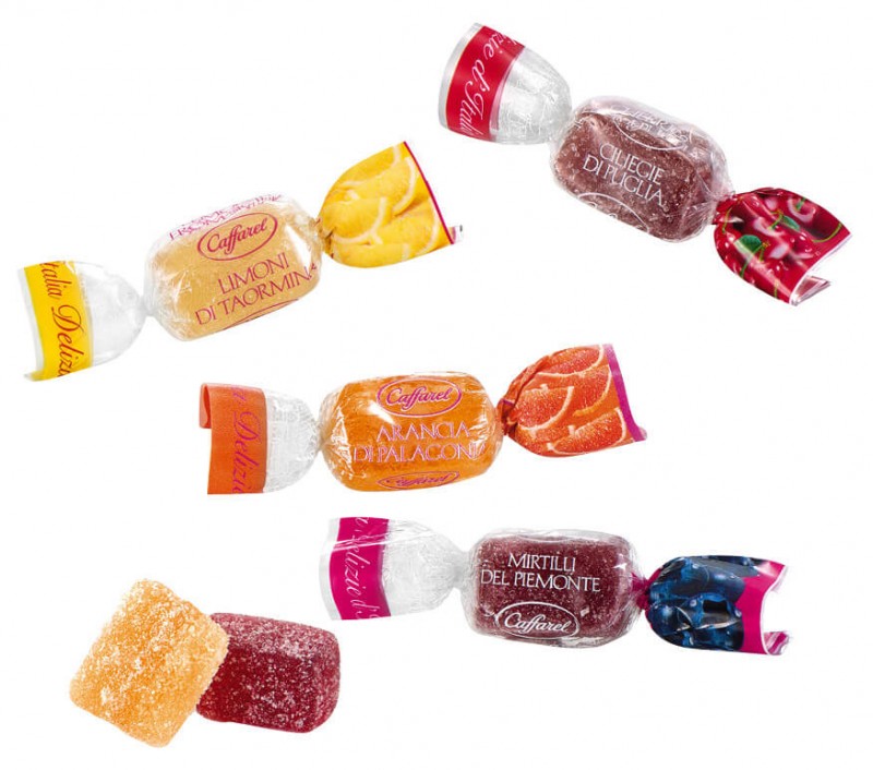 Gelatine delizie d`Italia frutti rossi, bulk, fruit jelly candy, earth