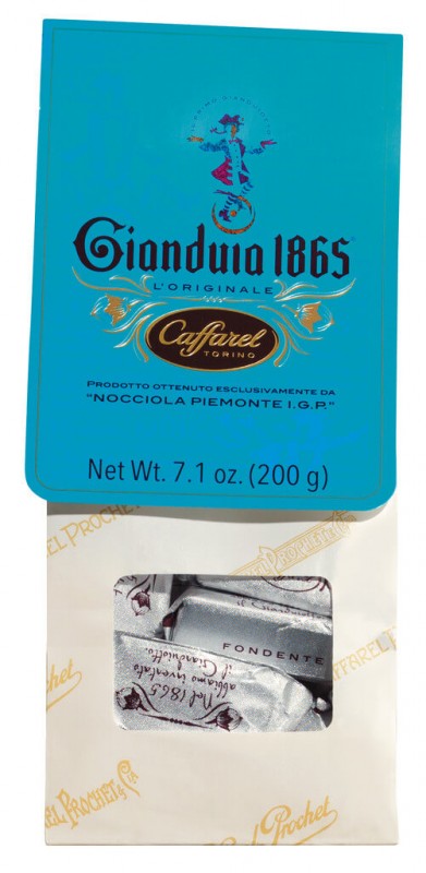 Gianduiotti fondenti, in sacchetto, Haselnuss-Nougat-Pralinen, bitter, Beutel, Caffarel - 200 g - Beutel Gianduiotti fondenti, in sacchetto, Haselnuss-Nougat-Pralinen, bitter, Beutel, Caffarel - 200 g - Beutel