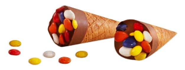 Caffarellino Multicolor, display, ice cream cone with milk chocolate, display, Caffarel - 24 x 25 g - display