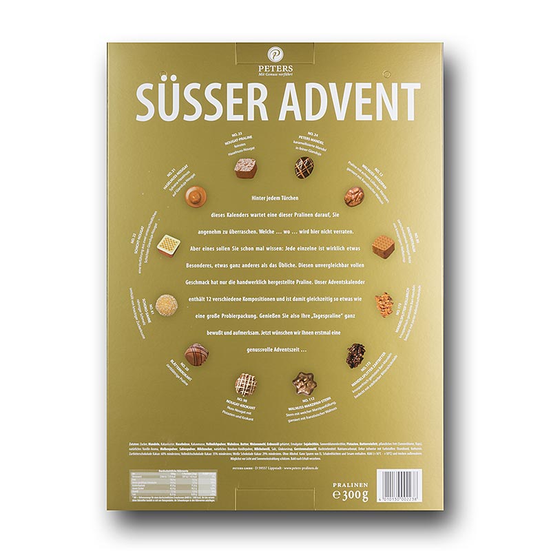 Adventskalender Weihnachtsmann, mit alkoholfreien Pralinen - 300 g - Packung Adventskalender Weihnachtsmann, mit alkoholfreien Pralinen - 300 g - Packung