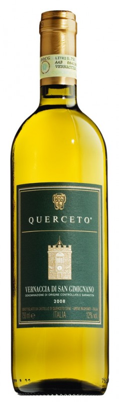 Weiß, Stahl, Vernaccia di San Gimignano DOC, Castello di Querceto - 0,75 l - Flasche Weiß, Stahl, Vernaccia di San Gimignano DOC, Castello di Querceto - 0,75 l - Flasche