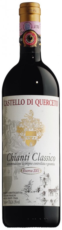 Chianti Classico Riserva DOCG, Rotwein, Barrique, Castello di Querceto - 0,75 l - Flasche Chianti Classico Riserva DOCG, Rotwein, Barrique, Castello di Querceto - 0,75 l - Flasche