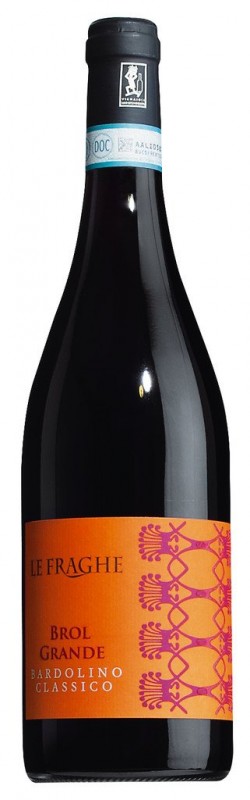 Rot, Brol Grande Bardolino Classico DOC, Bio, Le Fraghe - 0,75 l - Flasche Rot, Brol Grande Bardolino Classico DOC, Bio, Le Fraghe - 0,75 l - Flasche