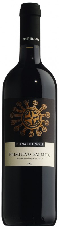 Rot, Stahl, Primitivo del Salento IGT, Piana del Sole - 0,75 l - Flasche Rot, Stahl, Primitivo del Salento IGT, Piana del Sole - 0,75 l - Flasche
