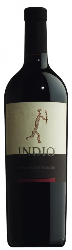 Montepulciano d`Abruzzo DOC Indio, Rotwein, Barrique, Bove - 0,75 l - Flasche