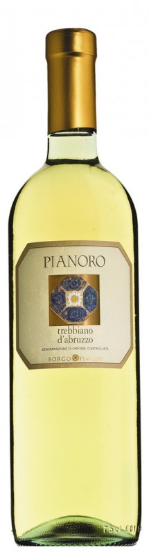 Trebbiano d`Abruzzo DOC, Weißwein, Stahl, Pianoro - 0,75 l - Flasche Trebbiano d`Abruzzo DOC, Weißwein, Stahl, Pianoro - 0,75 l - Flasche