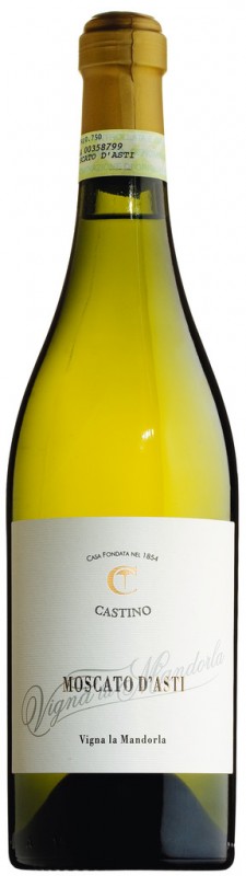 Moscato d`Asti DOCG Vigna la Mandorla, Dessertwein, moussierend, Castino - 0,75 l - Flasche Moscato d`Asti DOCG Vigna la Mandorla, Dessertwein, moussierend, Castino - 0,75 l - Flasche
