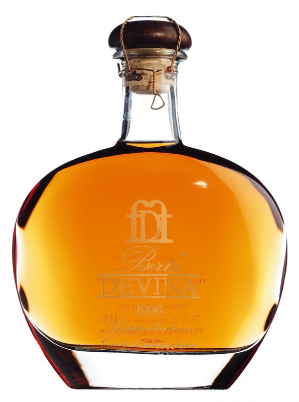 Devina, Grappa invecchiata, Grappa Riserva aus Nebbiolo und Barbera, Berta - 0,7 l - Flasche Devina, Grappa invecchiata, Grappa Riserva aus Nebbiolo und Barbera, Berta - 0,7 l - Flasche
