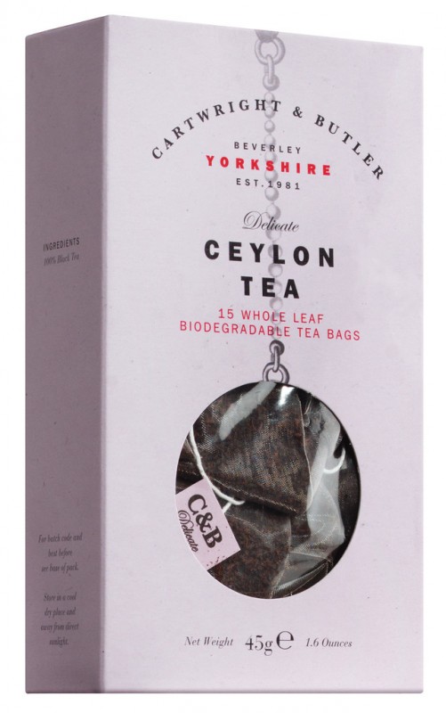 Cylon Tee, Karton, Cylon Tea, cartoN, Cartwright & Butler - 15 x 3 g - Packung Cylon Tee, Karton, Cylon Tea, cartoN, Cartwright & Butler - 15 x 3 g - Packung