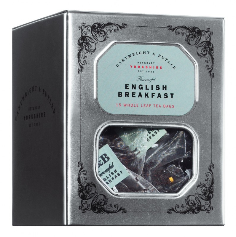 Schwarzer Tee, Dose, English Breakfast Tea, tin, Cartwright & Butler - 15 x 3 g - Dose Schwarzer Tee, Dose, English Breakfast Tea, tin, Cartwright & Butler - 15 x 3 g - Dose