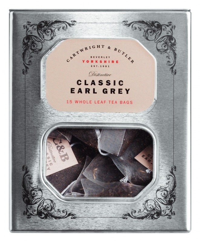 Schwarzer Tee, Dose, Earl Grey Tea, tin, Cartwright & Butler - 15 x 3 g - Dose Schwarzer Tee, Dose, Earl Grey Tea, tin, Cartwright & Butler - 15 x 3 g - Dose