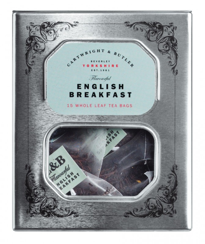 Schwarzer Tee, Dose, English Breakfast Tea, tin, Cartwright & Butler - 15 x 3 g - Dose Schwarzer Tee, Dose, English Breakfast Tea, tin, Cartwright & Butler - 15 x 3 g - Dose