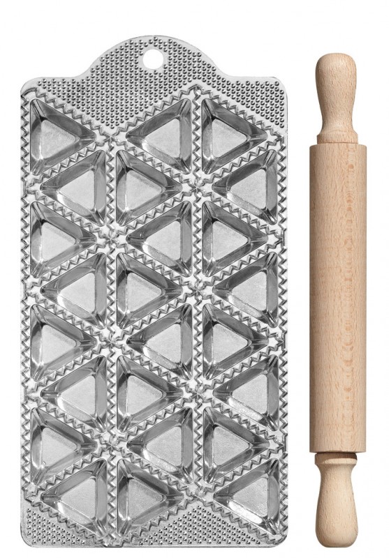 aus Alluminium, Ravioli maker, dreieckig, Bianchi Casalinghi - 16 x 29 cm - Stück aus Alluminium, Ravioli maker, dreieckig, Bianchi Casalinghi - 16 x 29 cm - Stück