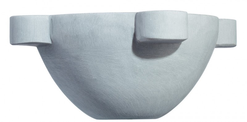 Marmor-Mörser und Stößel, Carrara-Marmor, Olivenholz, ca. 20 cm, Olio Roi -  - Stück